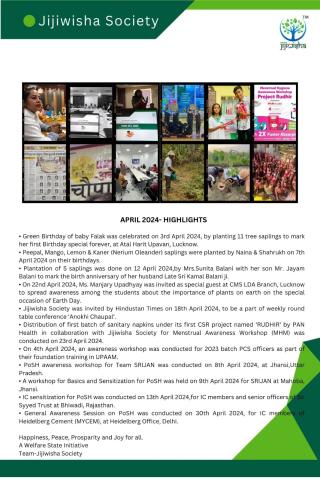 Work Overview April 2024 by Jijiwisha Society